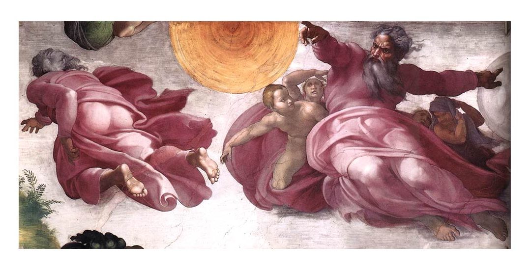 The Sistine Chapel in the Vatican: the Creation of the sun, the moon and the plants