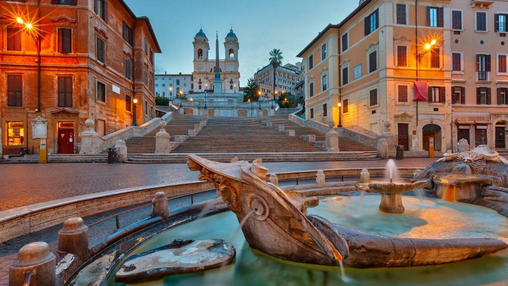 Piazza di Spagna: Roma di notte