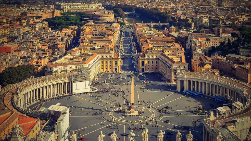 Veduta aerea di Piazza San Pietro