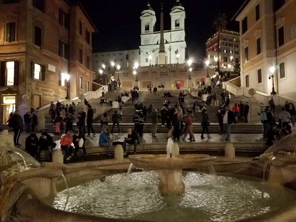 Rome at Night - The Spanish Steps