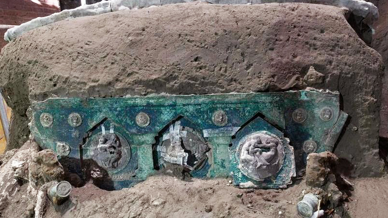 Le ultime scoperte a Pompei, carro nunziale